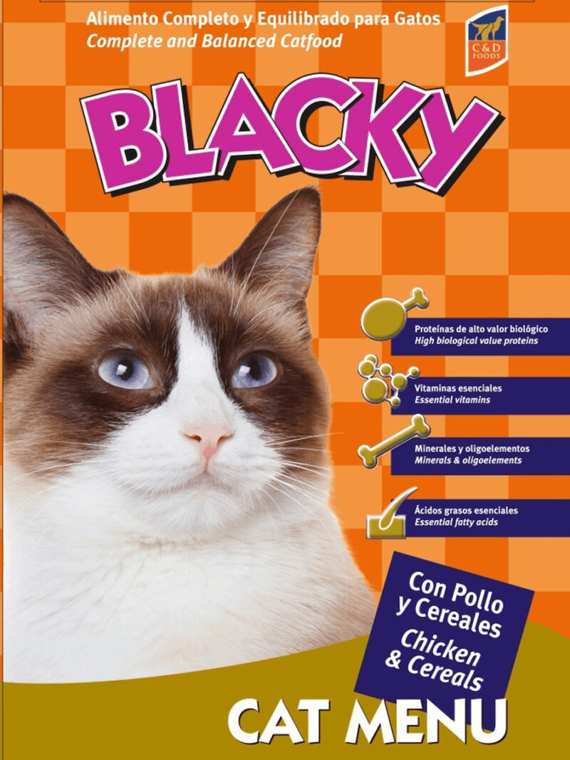 Blacky Cat Menu Τρίχρωμη 2kg